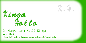 kinga hollo business card