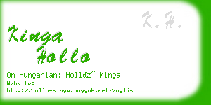 kinga hollo business card